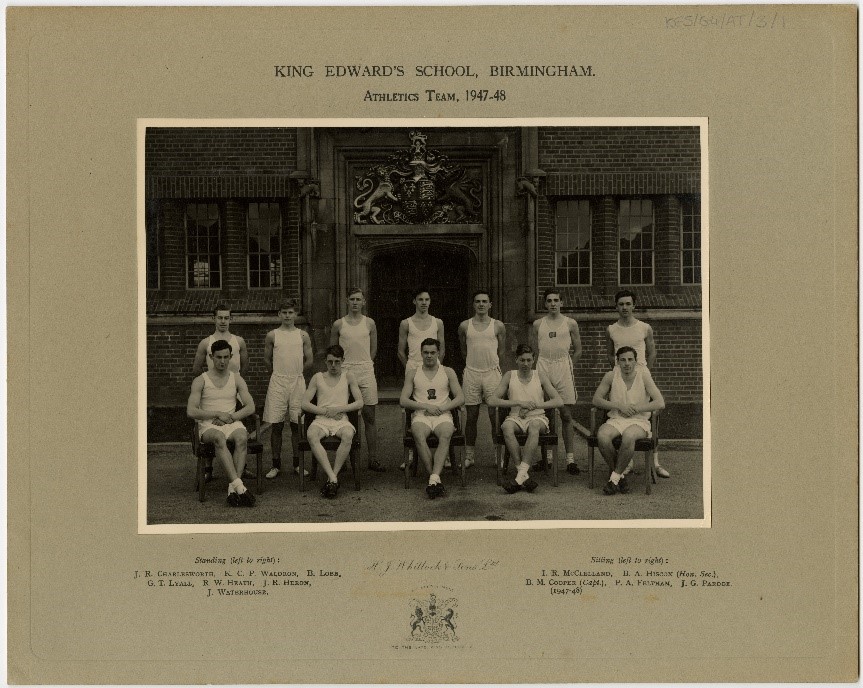 Athletics team photograph 1947-1948